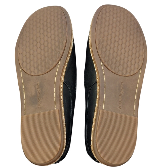 Hush Puppies Sebeka Piper Flat Black Slip-on Moccasin Comfortable Womens Size 7 - Picture 10 of 15